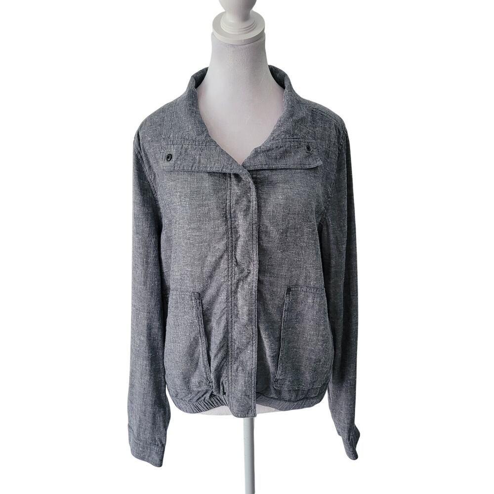 Prana Size L‎ Snider Jacket Gray Lightweight Outdoor Hiking Casual Travel
